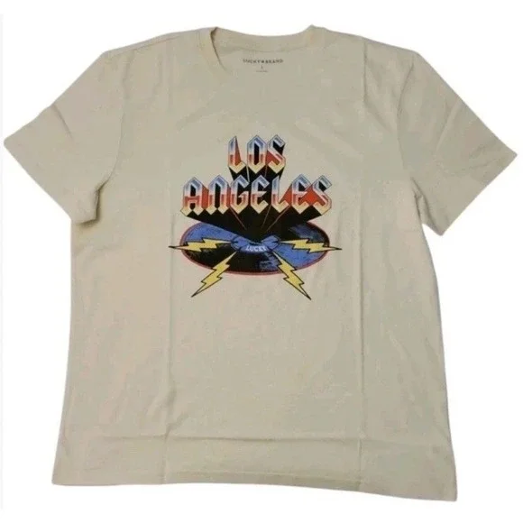 LUCKY BRAND Los Angeles Records Shirt Men's Size M Casual Skater Street NWT - Picture 2 of 3